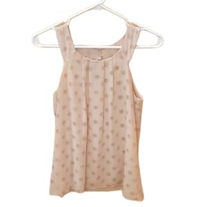 IZ Byer Off White and Cream tank top blouse